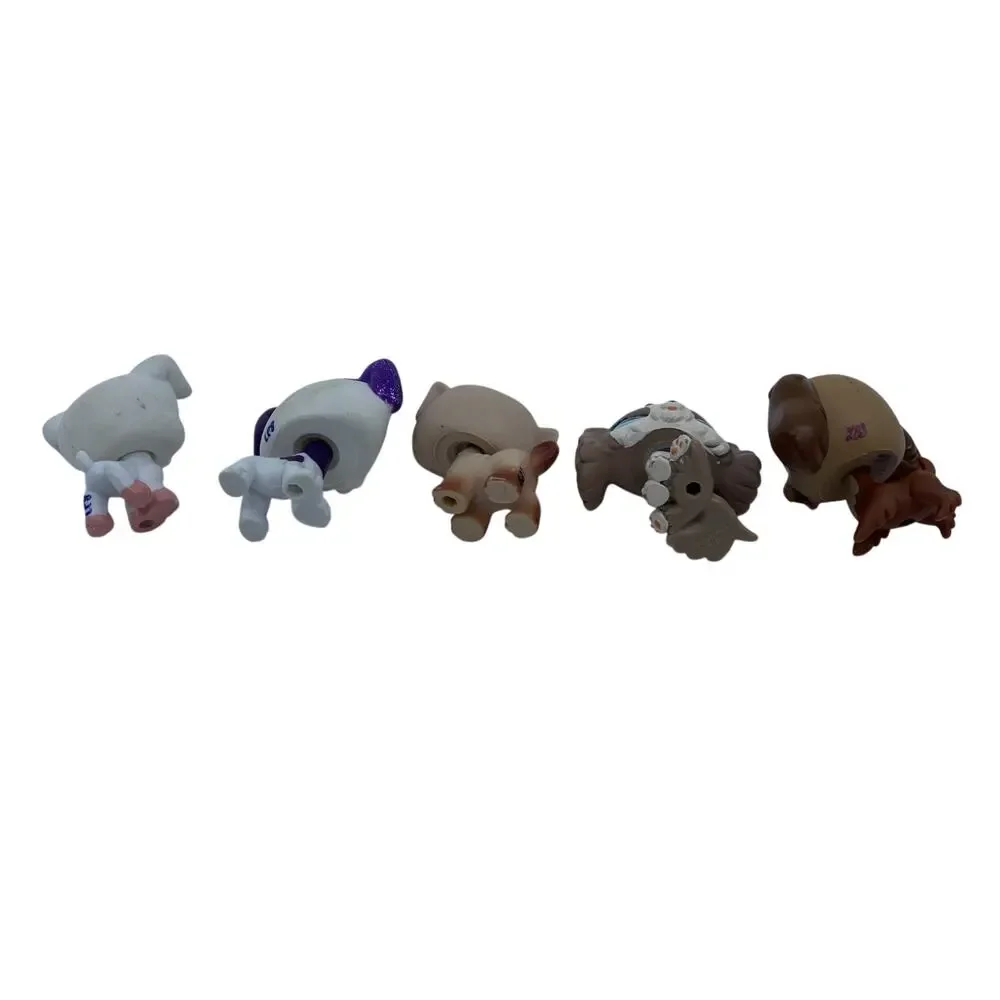 Littlest Pet Shop LPS Dog Lot of 5 Figures Mixed Breeds
